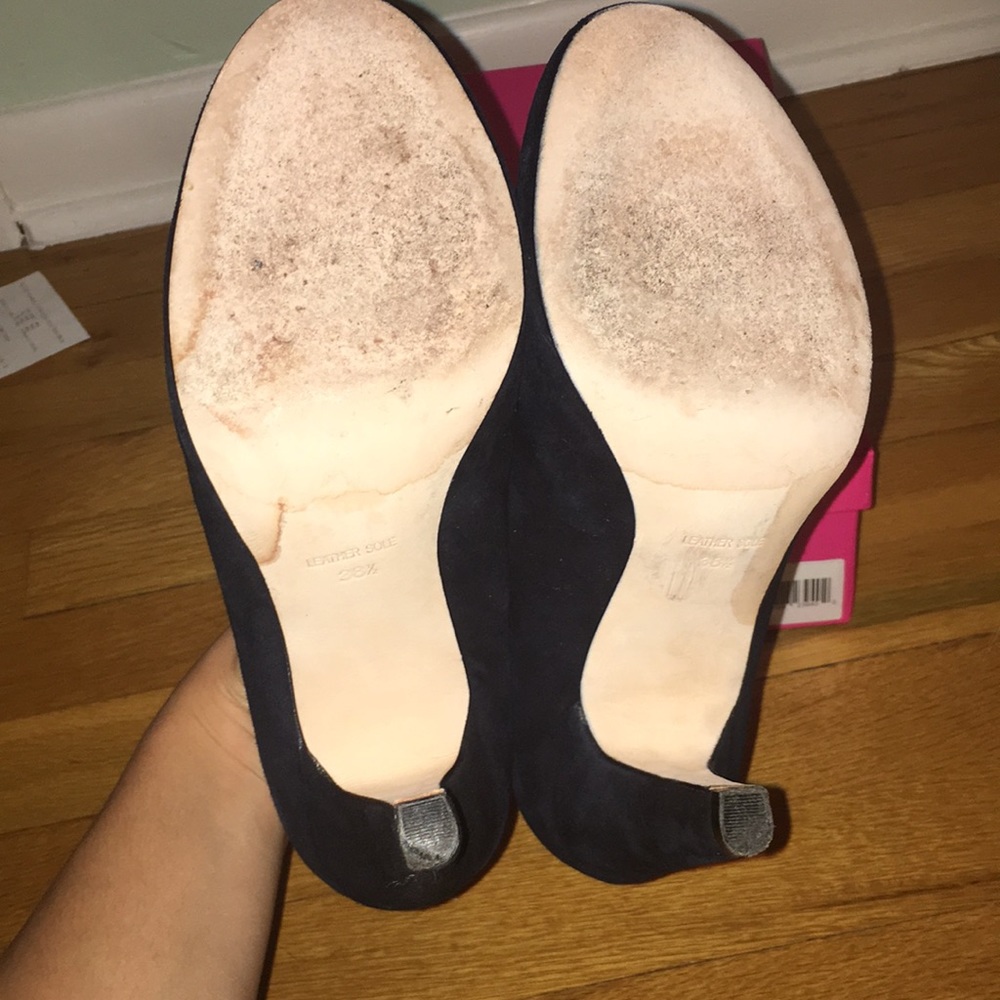 Plenty by Tracy Reese black suede heels size 38.5 - Picture 5 of 6